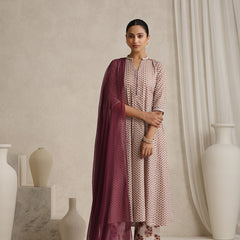 Khushal K Women Floral Printed Cotton A-Line Kurta set