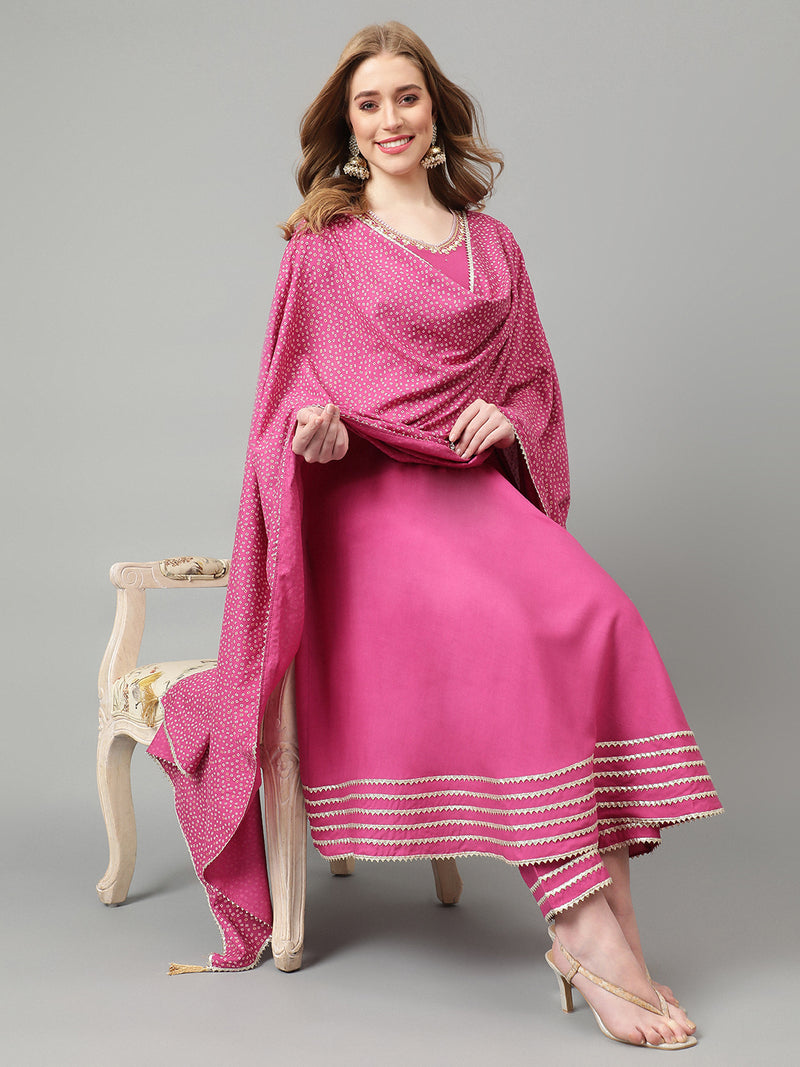 Khushal K Women Regular Gotta Patti Kurta Sets