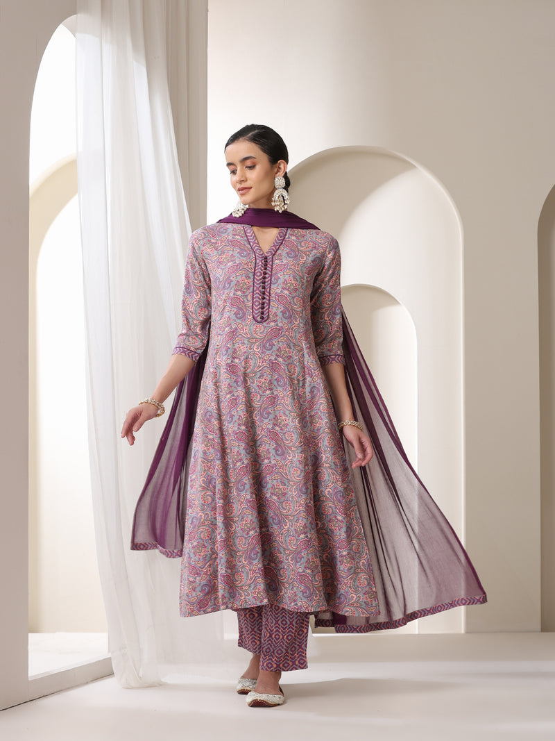 Khushal K Women Paisley Printed  Kurta set