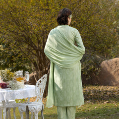Khushal K Women Printed Regular Pure Cotton green Kurta & Palazzo With Dupatta