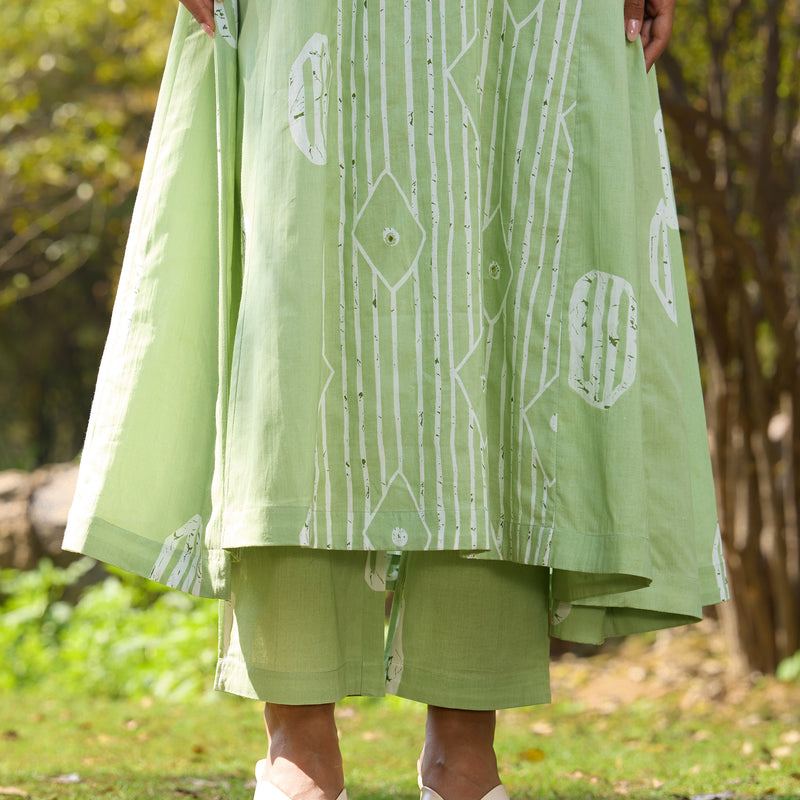 Women Printed Regular Pure Cotton Green Kurta & Palazzo with Dupatta - Khushal K - Image 7