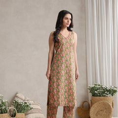 Women Floral Printed Regular Pure Cotton Kurta with Palazzos