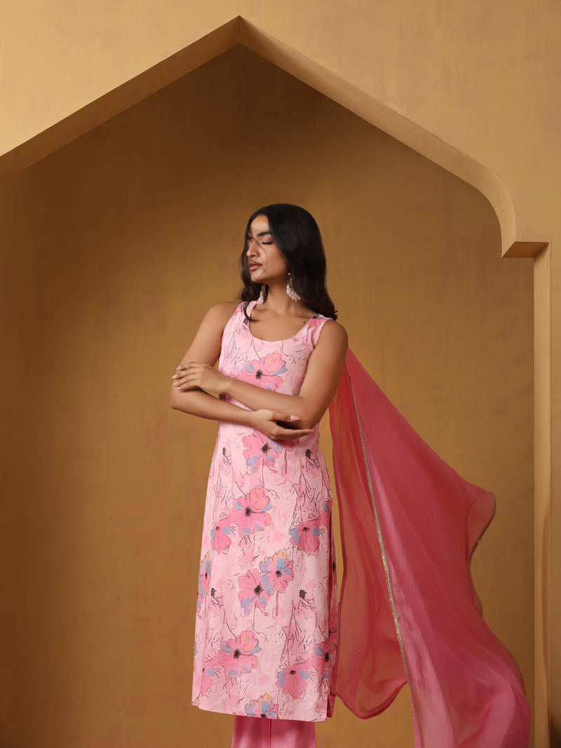 Khushal K Women Floral Printed Regular Kurta set