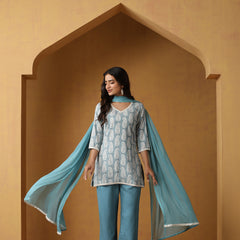 Khushal K Women Paisley Printed Regular Kurta set