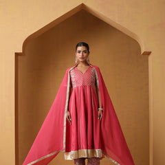 Khushal K Floral Embroidered Anarkali  Kurta set