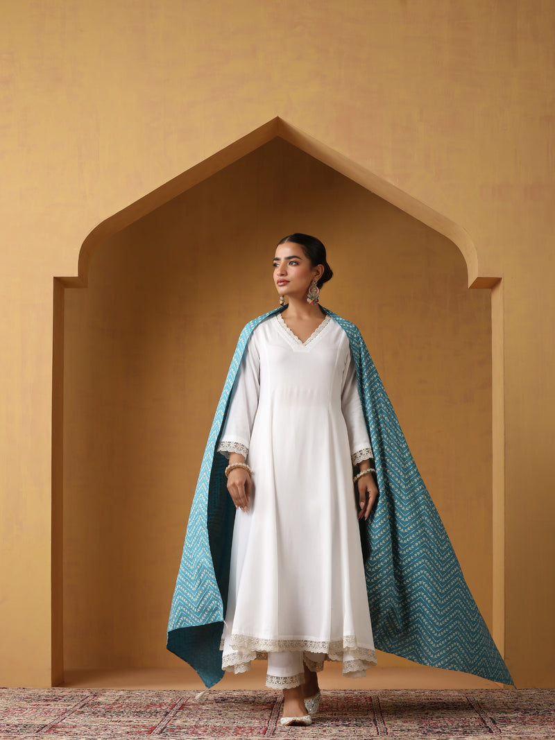 Khushal K Women Solid A-Line Kurta set