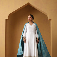 Khushal K Women Solid A-Line Kurta set