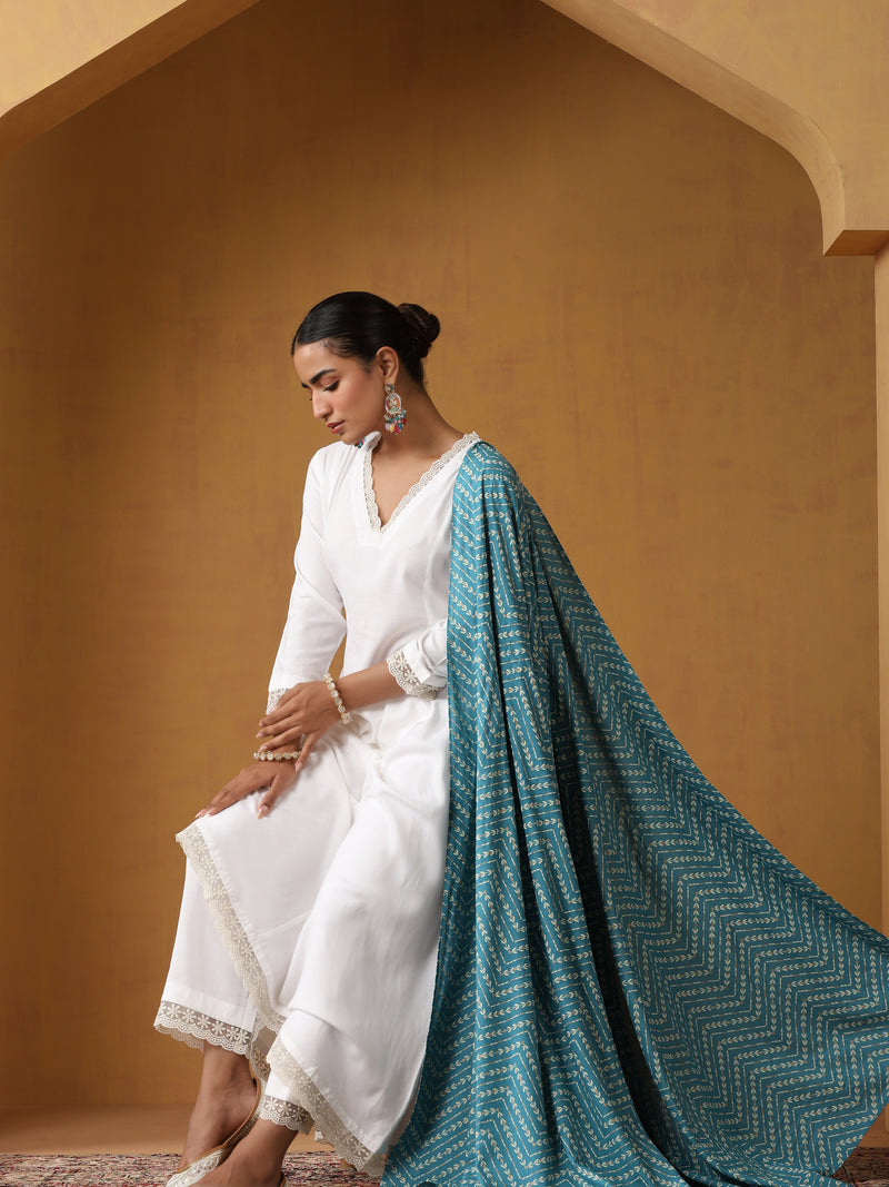 Khushal K Women Solid A-Line Kurta set