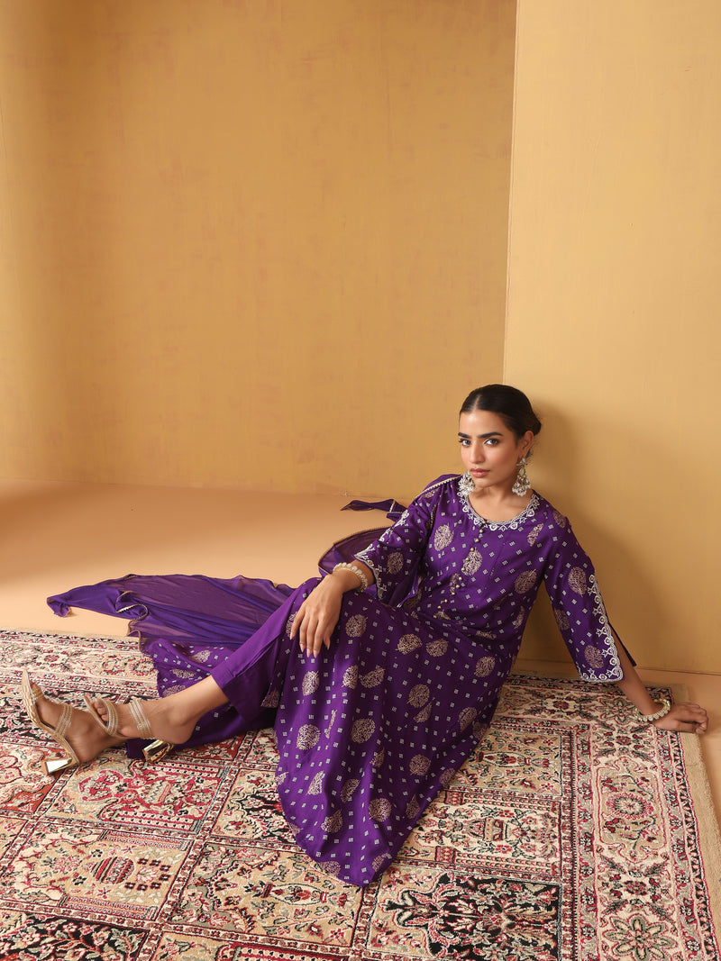 Khushal K Women Ethnic Motifs Printed Kurta set
