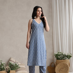 Khushal K Women Floral Printed Regular Pure Cotton Kurta set