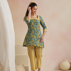 Khushal K Women Co-Ords Set - Green
