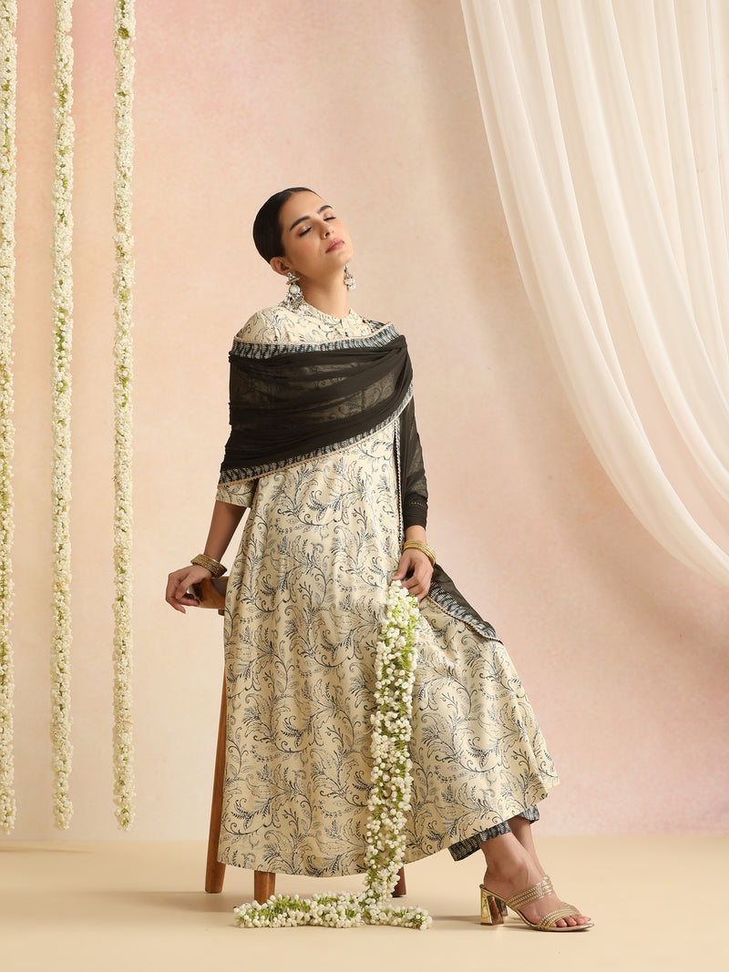 Women Ethnic Motifs Printed Regular Kurta with Trousers & Dupatta