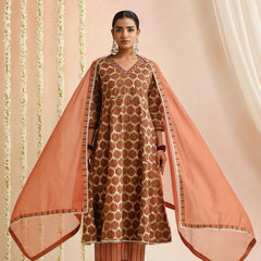 Women Ethnic Motifs Printed Cotton A-Line Kurta with Palazzos & Dupatta