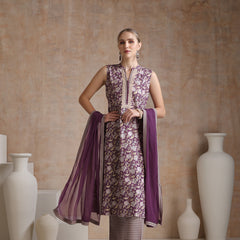 Women Floral Printed Cotton Kurta with Palazzos & Dupatta