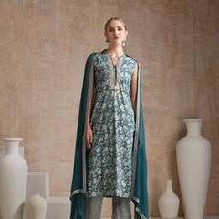 Women Ethnic Motifs Printed Regular Pure Cotton Kurta with Palazzos & With Dupatta