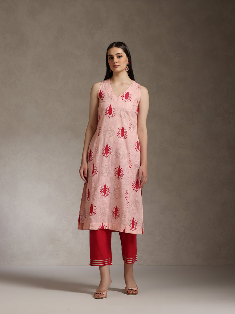 Khushal K Women Ethnic Motifs Printed Cotton Kurta set