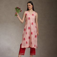 Khushal K Women Ethnic Motifs Printed Cotton Kurta set