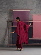 Khushal K Women Mandarin collar Maroon Kaftan set