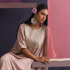 Khushal K Women Motifs Embroidered Kaftan set