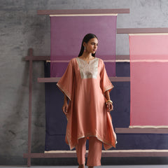 Khushal K Women Motifs Yoke Design Kaftan set