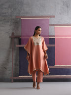 Khushal K Women Motifs Yoke Design Kaftan set