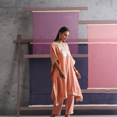 Khushal K Women Motifs Yoke Design Kaftan set