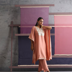 Khushal K Women Motifs Yoke Design Kaftan set