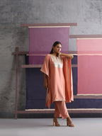 Khushal K Women Motifs Yoke Design Kaftan set