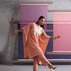 Khushal K Women Motifs Yoke Design Kaftan set