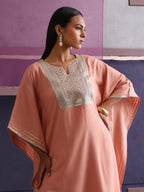 Khushal K Women Motifs Yoke Design Kaftan set