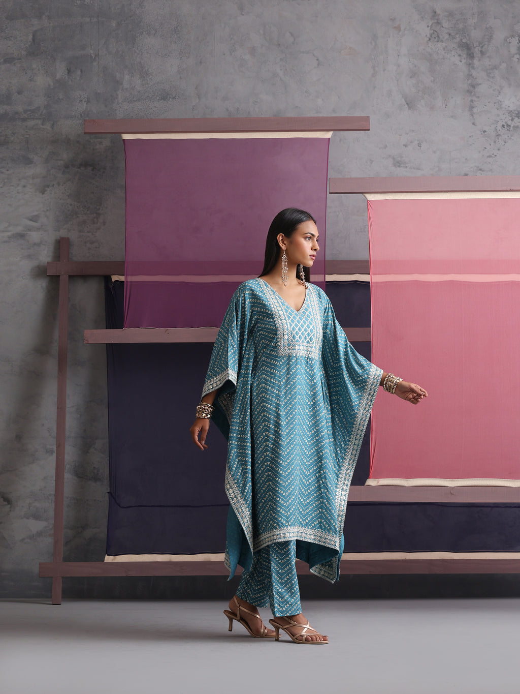 Khushal K Women Ethnic Motifs Printed Kaftan set