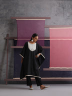 Khushal K Women Embroidered Black Printed Kaftan set