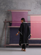 Khushal K Women Embroidered Collar Black Kaftan set