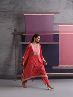 Khushal K Women Ethnic Motifs Printed Red Kaftan set