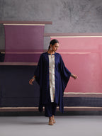 Khushal K Women Mandarin collar Blue Kaftan set