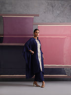 Khushal K Women Mandarin collar Blue Kaftan set