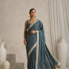 Ethnic Motifs Sequinned Pure Cotton Fashion Saree
