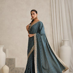 Ethnic Motifs Sequinned Pure Cotton Fashion Saree