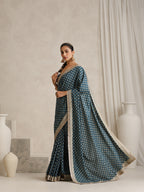 Ethnic Motifs Sequinned Pure Cotton Fashion Saree
