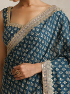 Ethnic Motifs Sequinned Pure Cotton Fashion Saree