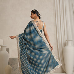 Ethnic Motifs Sequinned Pure Cotton Fashion Saree