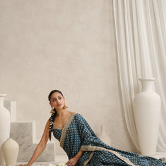 Ethnic Motifs Sequinned Pure Cotton Fashion Saree