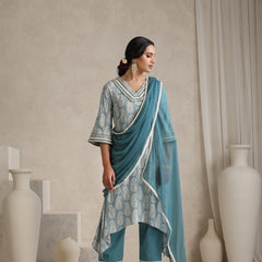 Khushal K Women Paisley Printed A-Line Kurta set