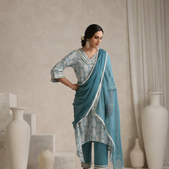 Khushal K Women Paisley Printed A-Line Kurta set